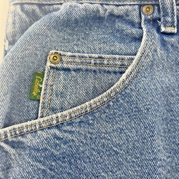 Cabela's Blue Jeans Men's Size 42x30 Brown Flannel Lined Relaxed Denim High Rise - Picture 8 of 14